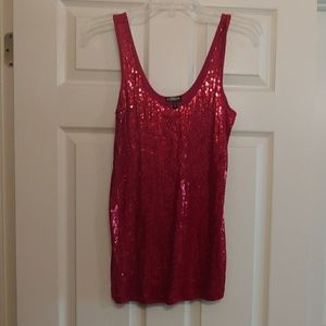 Red Sequin Tank